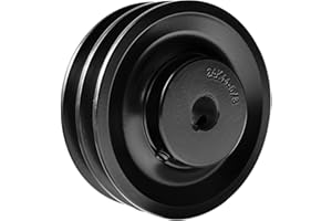 MINERGUY 2AK44-5/8 Double Groove V Belt Pulley 5/8" Bore 4.25" OD, Cast Iron, for A, 3L&4L (A&AX) V-Belts