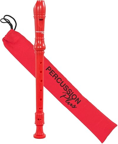Percussion Plus PP1612 Colourful Soprano Descant Recorder Red