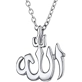 U7 Allah Pendant Necklace with Chain Platinum / 18K Gold Plated Muslim Jewelry Islamic Pendant