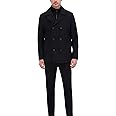 Kenneth Cole Men's Double Breasted Bib Peacoat