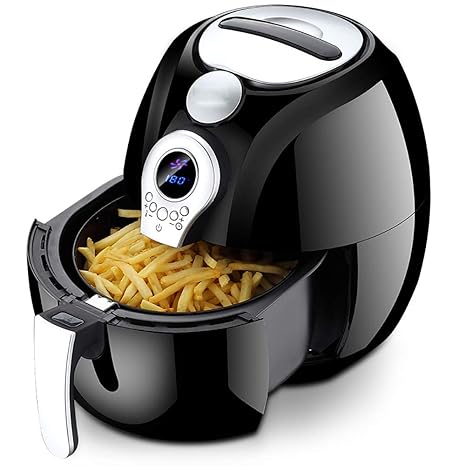 Freidora Eléctrica LCD De Gran Capacidad, Freidora Multifunción, 3.2L1400w