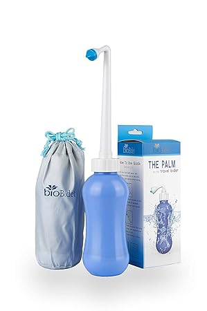 BioBidet The Palm | Handheld Personal Bidet, Portable, On-the-Go, Travel Bidet with 450ML Water Capacity, Extra Long Pointed Nozzle Spray and Travel Bag Included