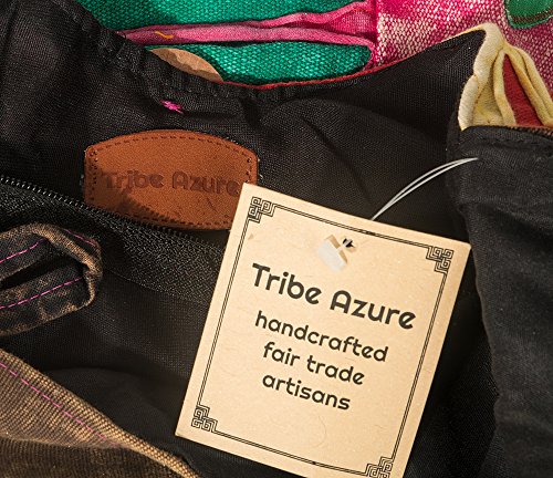 Blue Red Hobo Cotton Sling Cross Body Messenger Shoulder Bag Hippie Boho Bohemian Light Roomy Spacious