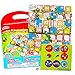 Magnetic Travel Games for Kids Toddlers Set -- 4 Magnetic Games for Travel in Car or Airplane with Reward Stickers (Road Trips Series)