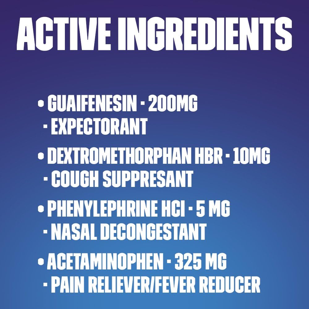 Mucinex Fast-Max Cold, Flu, & Sore Throat Caplets, 20ct: Health & Personal Care