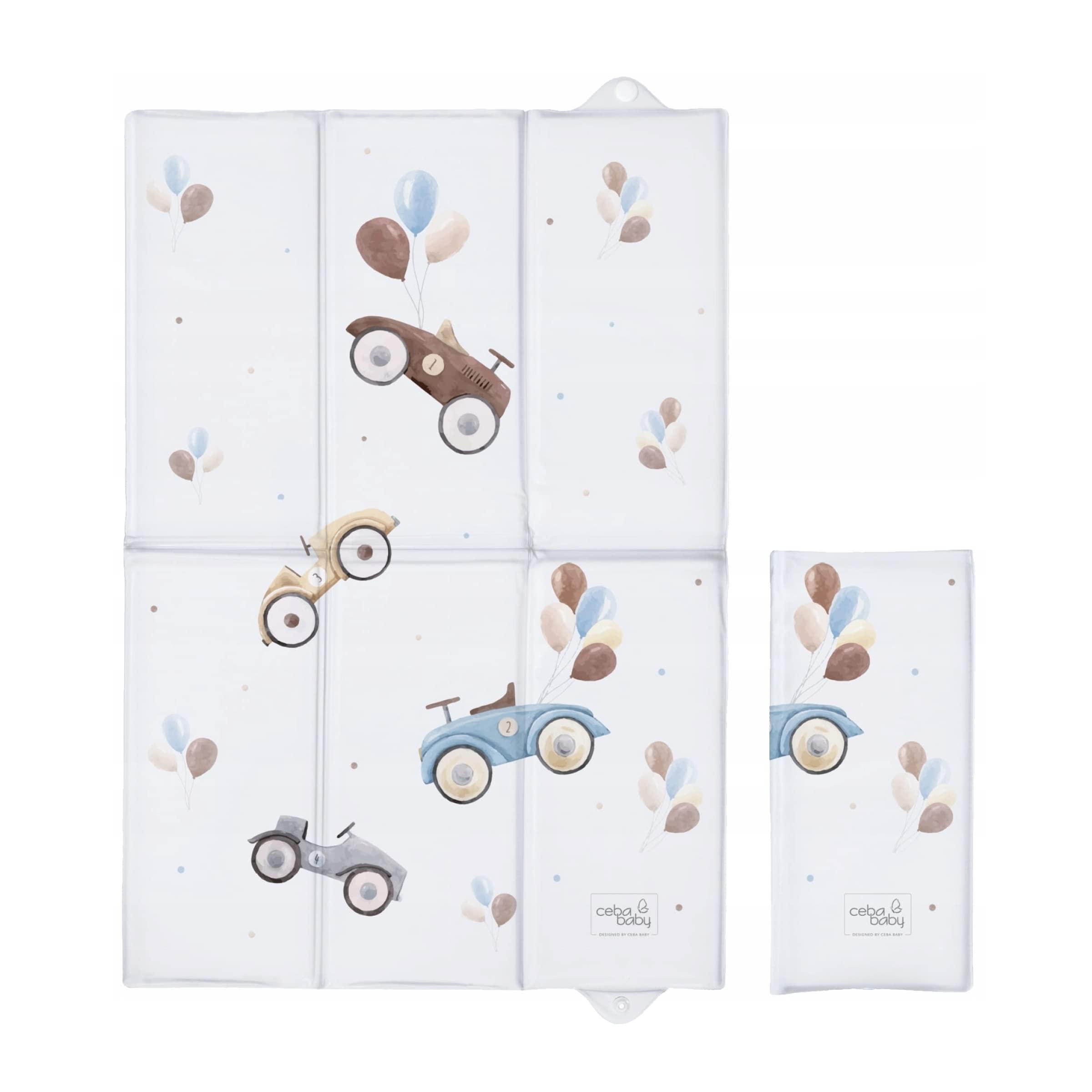Portable Foldable Baby Travel Changing Mat | Soft, Waterproof, Compact Diaper/Nappy Changer | 40x60 cm (Retro Cars)