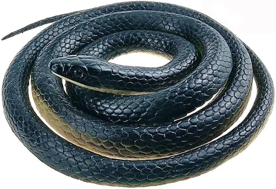 MAKFORT 1.3m Rubber Snake Toy - Simulation Snake for Kids - April Fool's Day Gift or Party Decoration
