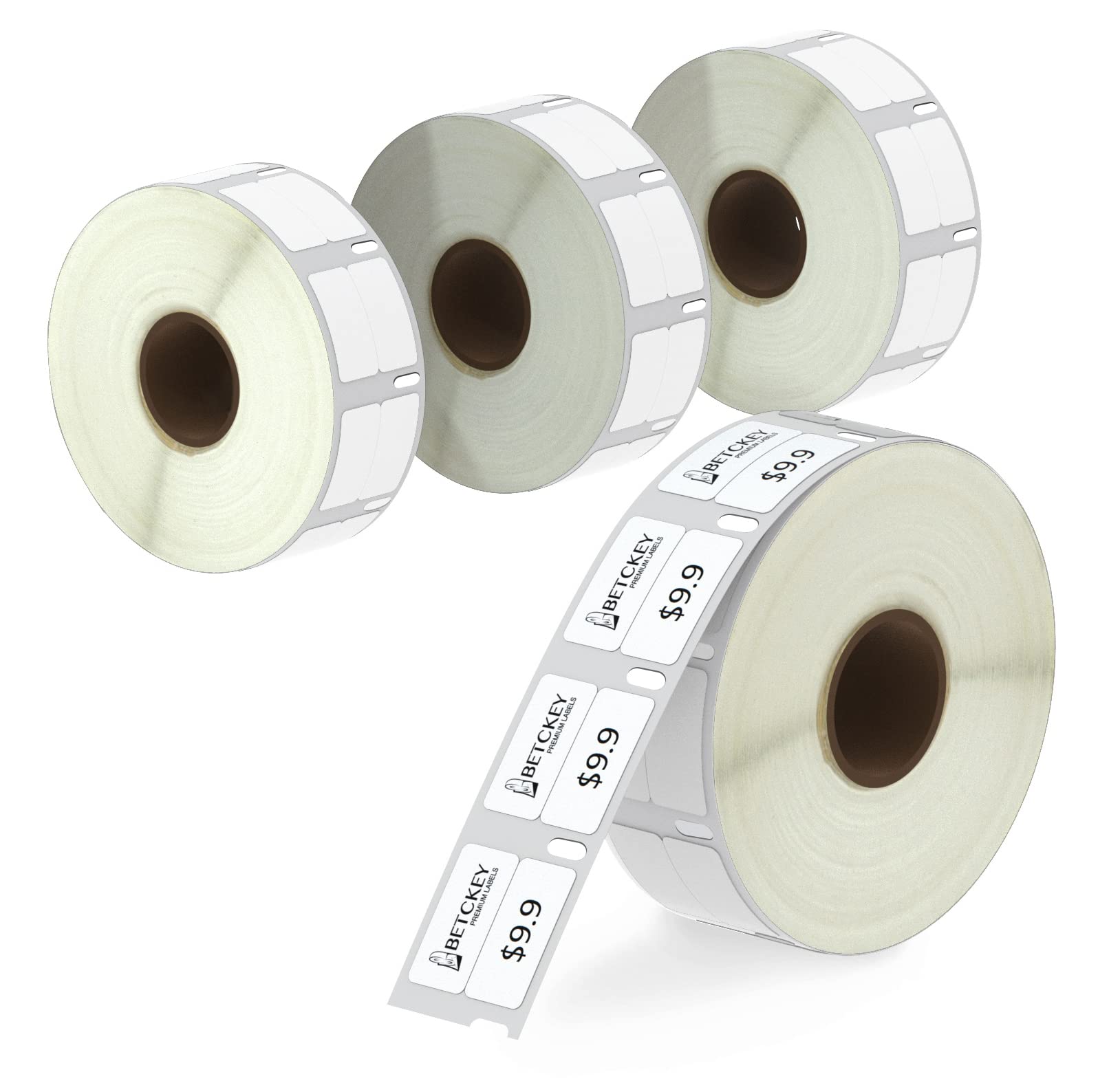 BETCKEY - 4 Rolls 11353 Self-Adhesive Labels Compatible with DYMO S0722530, 13mm x 25mm, 4000 Small Multi-Purpose Labels Compatible with DYMO LabelWriter 450, 4XL, NOT Fit 550 or 5XL