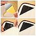 BakeWarePlus 8 PCS Non Slip Rug Grippers Carpet Rubber Anti-skid Pads Reusable Washable Triangle Pad with Rug Sticker Black