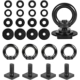 T Track Mount Tie Down Anchor for Roof Rack, M8 Heavy Duty Ring Shaped Eye Bolt, Stainless Steel T Bolt Eye Nut Tie Down Rings for Holding Bungee Cord, Ropes, Hooks