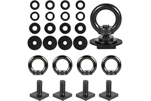 T Track Mount Tie Down Anchor for Roof Rack, M8-1.25 Heavy Duty Ring Shaped Eye Bolt, Stainless Steel Bolt Nut Rings Holding 