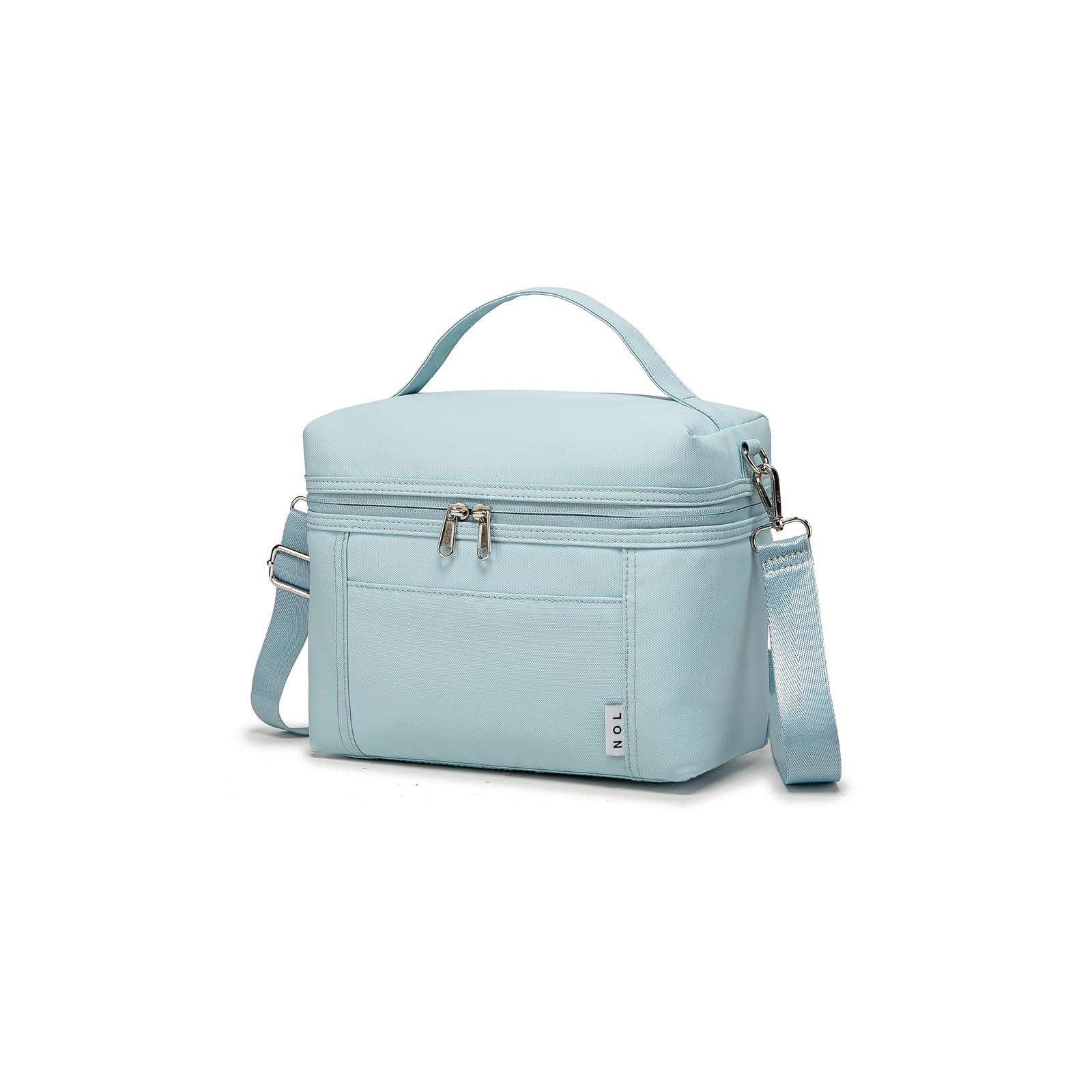 Photo 1 of NOL Natural Organic Lifestyle Insulated Lunch Bags for Women Cooler Bag Lightweight Nylon Waterproof Lunch Box For Work (Small, Light blue)