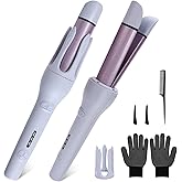 AraSyleon Automatic Hair Curler, Self-Rotating Curling Iron, Safe Timer for Hair Protection, 50 Million Negative Ions, Dual-Use Curling Wand, Includes Comb, Pair of Gloves, Hair Clips