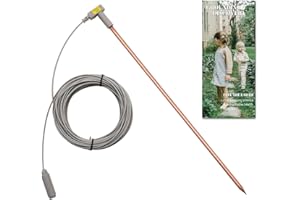 MOKIKUBA Grounding Rod with 40ft Wire, Connects Your Body to the Earth, Great to Use with Earthing Sheet, Grounding Mat, Pill