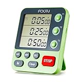 FCXJTU Digital Dual Triple Kitchen Timer, 3-Channel