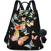 SUABO Butterflies Night Sky Women Backpack Purse Anti-theft Casual Shoulder Bag Fashion Ladies Bags