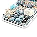iPhone X Case, iPhone Xs Case, Mavis's Diary Full Edge Protective Plastic Case 3D Handmade Crystal Clear Bling Diamonds Shiny Colorful Rhinestone Blue Crown Pumpkin Car High-Heeled Hard PC Cover