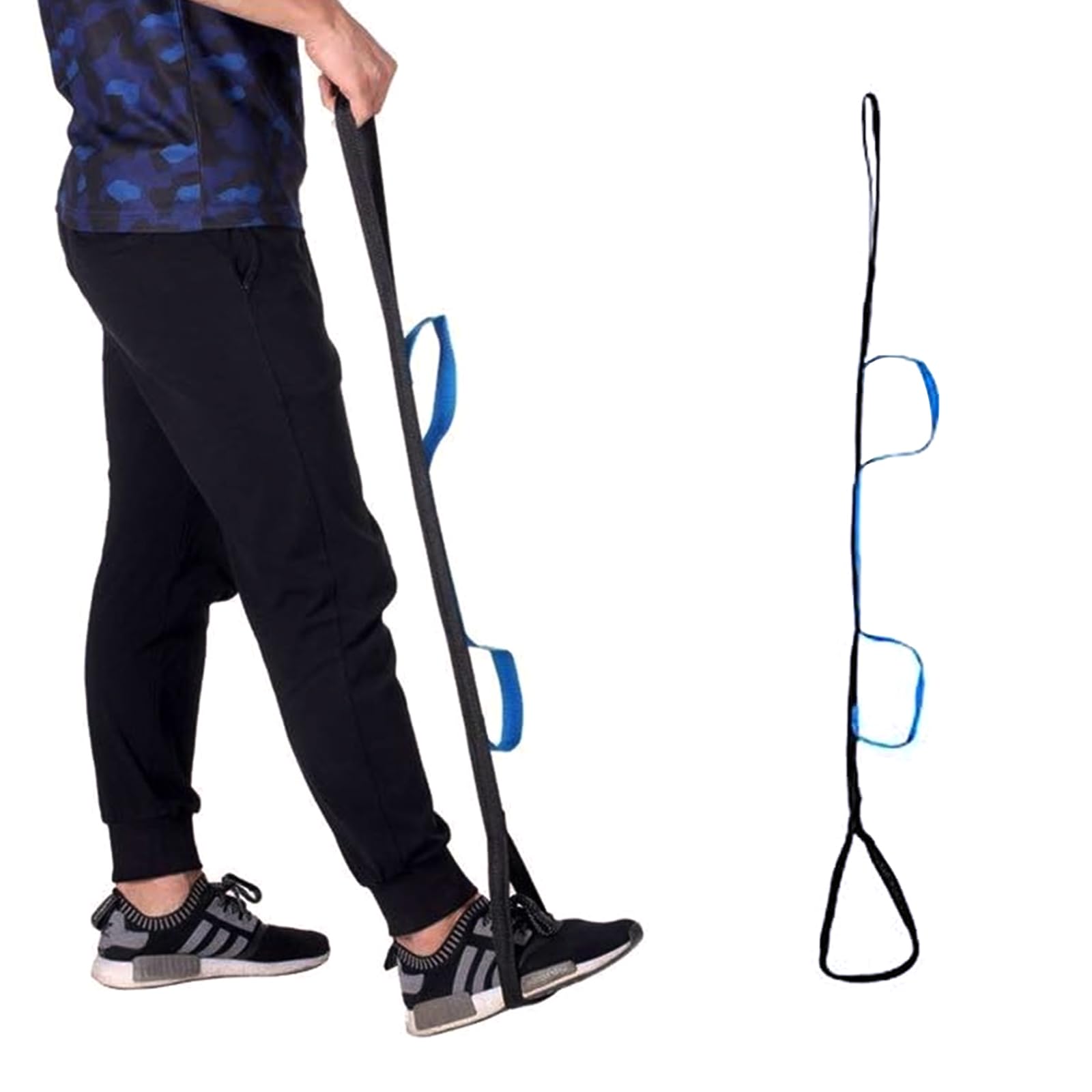 40' Long Leg Lifter Strap with Handgrips and Feet Loop Rigid Leg Lifter Hip&Knee Replacement Surgery Recovery Kit Mobility Aids Foot Lifter Easily Get in Out of Bed,Car,Wheelchair for Disables Elderly