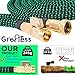 2019 Upgraded 150 ft Expandable Garden Hose,150 Feet Leakproof Lightweight Garden Water Hose with Solid Brass Fittings,Extra Strength 3750D Durable Gardening Flexible Hose,Expanding Garden Hoses