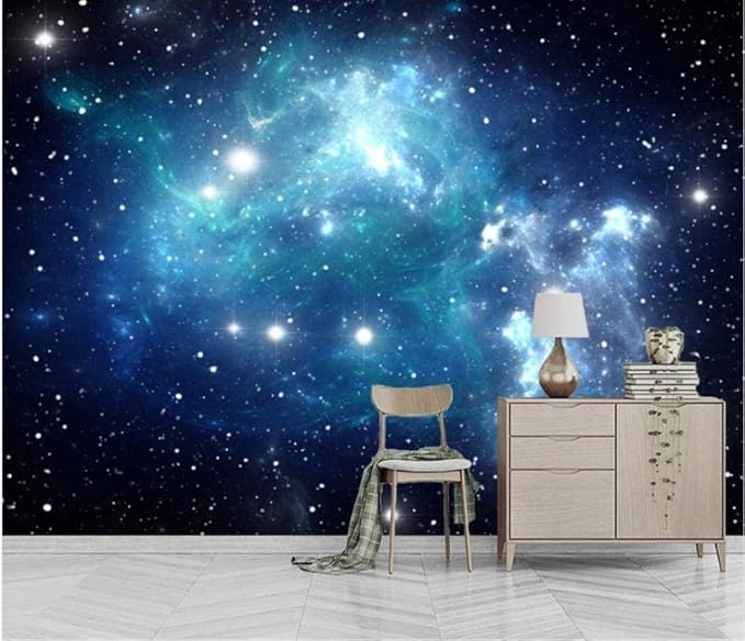 Amazon Co Jp Hxcok 3d壁紙壁の装飾壁画ステッカーシンプルな宇宙星空の星柄の背景アートキッズルーム 130x80cm Diy 工具 ガーデン