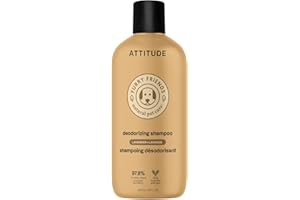 ATTITUDE Deodorizing Shampoo for Cat & Dog, Made in Canada, Plant- and Mineral-Based Ingredients, Vegan and Cruelty-Free, Lav