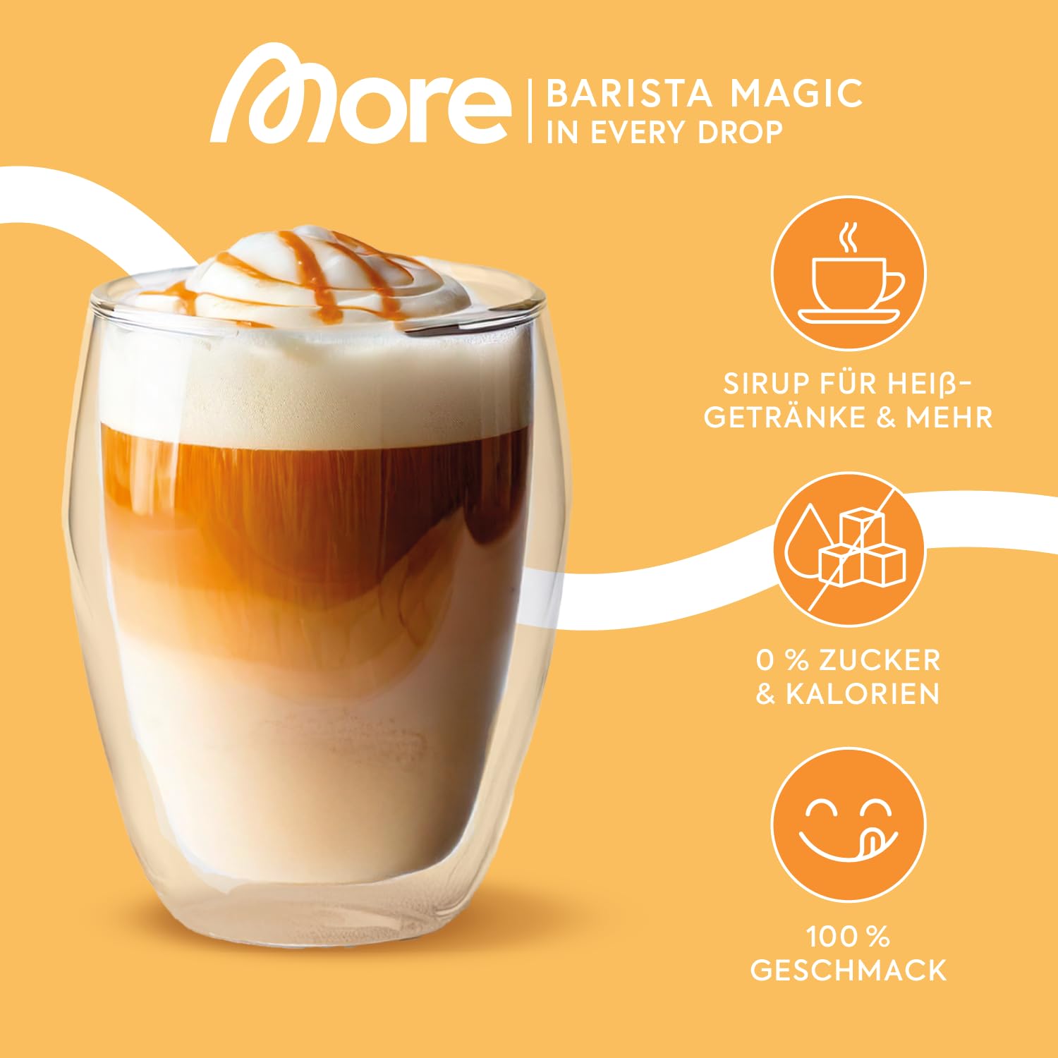 MORE Barista Zerup, Vanilla, 65 ml, für Kaffee, Tee und Heißgetränke, vegan, zero Kalorien - made in Germany 2