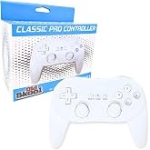 Old Skool Wii Classic Pro Controller Compatible with Wii and WiiU White | Compatible With Wii U, Wii, Controller Accessory, White