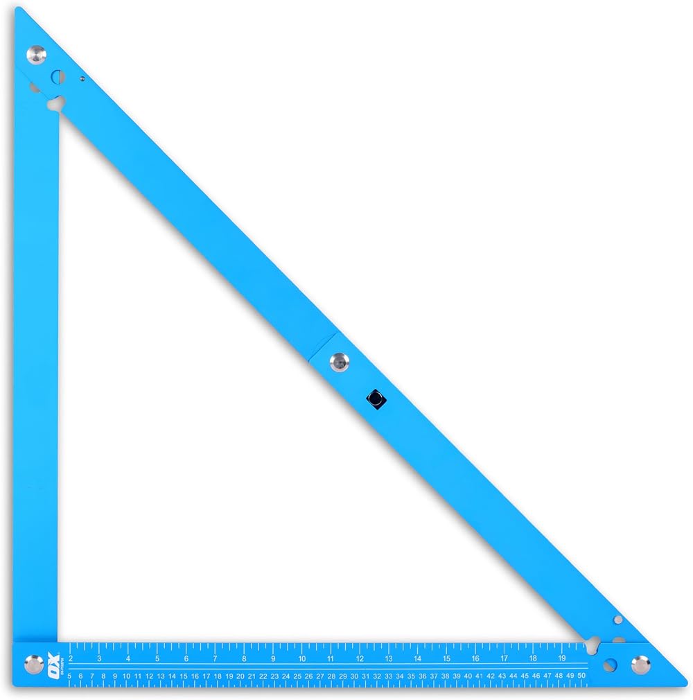 OX Tools 600mm Folding Square Aluminium Framing Square Carry Case