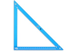 OX Tools Pro 24 Inch Aluminum Folding Square Ruler 3mm Thick with Carry Case - Laser Etched Dual Imperial and Metric Scale Ca