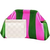 Vpoofree Clutch Purses for Women,Woven Crochet Bag&Cosmetic Bag Dumpling Striped Cloud Purse Evening Handbag Summer Beach