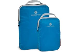 Eagle Creek Pack-It Specter Compression Packing Cubes S/M - Durable, Ultra-Lightweight and Water-Resistant Ripstop Fabric Suitcase Organizer Bags for Clothing and Gear, Brilliant Blue