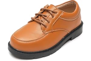 kkdom Boys Girls Classic Lace-Up Comfort Oxfords School Uniform Dress Shoes Loafer Flats (Toddler/Little Kid)