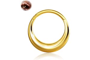 BodyBonita Septum Rings 16G - 316L Stainless Steel Nose Rings Hoops for Men Women Septum Piercing Jewelry 8 mm 10 mm