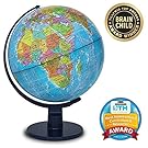 Waypoint Geographic Scout World Globe- Great Quality Globe For Kids & Teachers- More than 4, 000 name Places- Great Color & Unique Construction- Up-To-Date World Globe- Geography Globe with Stand- 12”