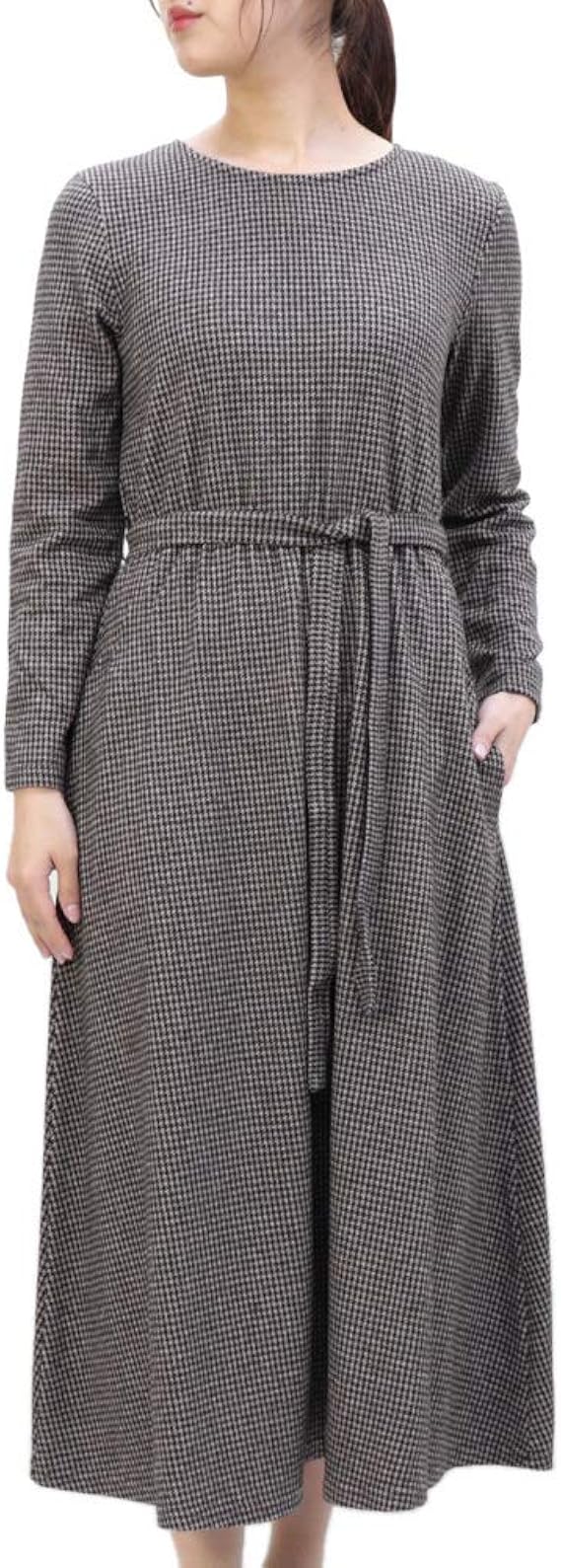 マックスマーラ ウィークエンド 長袖 ワンピース Pascia Be Dbr 002 レディース Sサイズ ベージュ ダークブラウン 並行輸入品 ワンピース チュニック 通販 Amazon