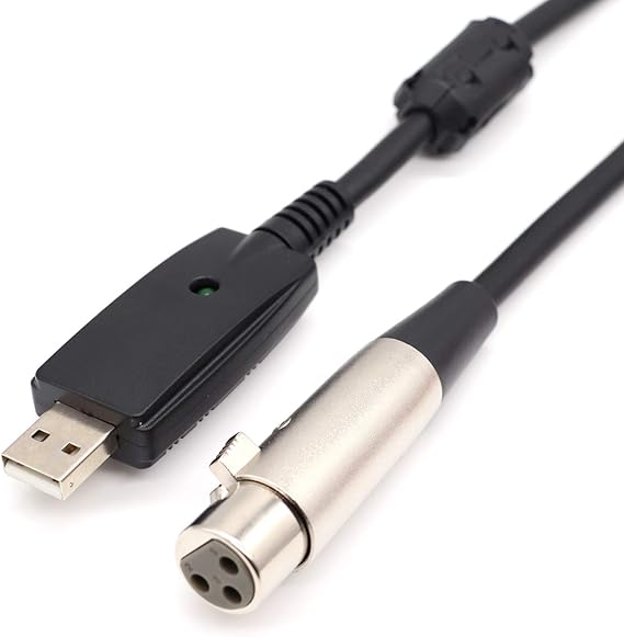 Amazon Com Usb To Xlr Female 3 Pin Cable By Siyear Xlr To Usb Microphone Cable Studio Audio Cable Connector Cords Adapter For Instruments Recording Karaoke Singing 10ft Musical Instruments
