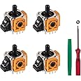 4pcs Joystick Replacement for PS4 Controller, Precision Accurate Thumbsticks Analog Part Stick Drift Fix Repair Kit for PS4 Xbox One Controllers