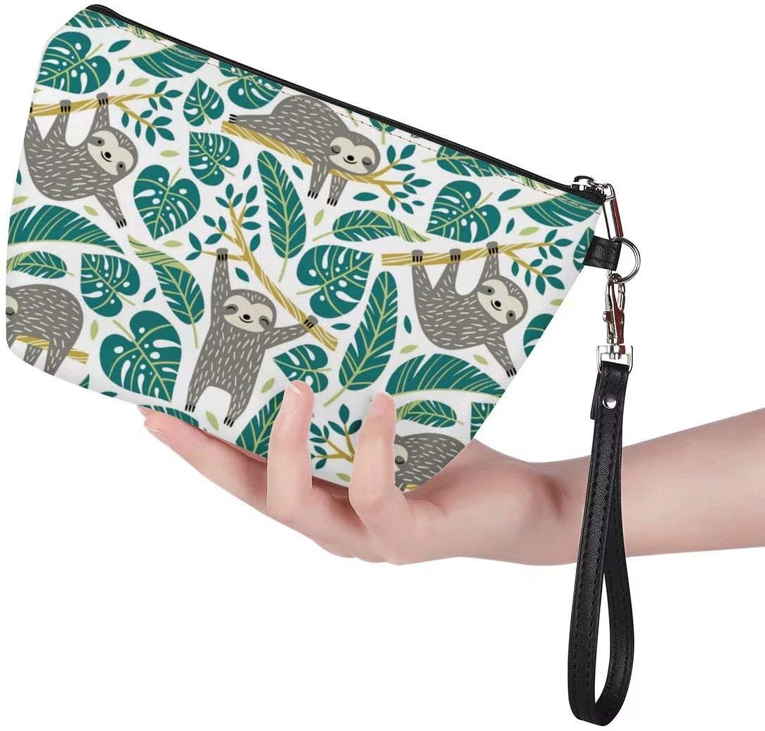 chaqlin Cosmetic Bag Adorable Tree Sloth Printing Makeup Bags Travel Waterproof Toiletry Bag For Women LadiesLipstick Pouch Toiletry Travel Case Organizer Purse - Image 4