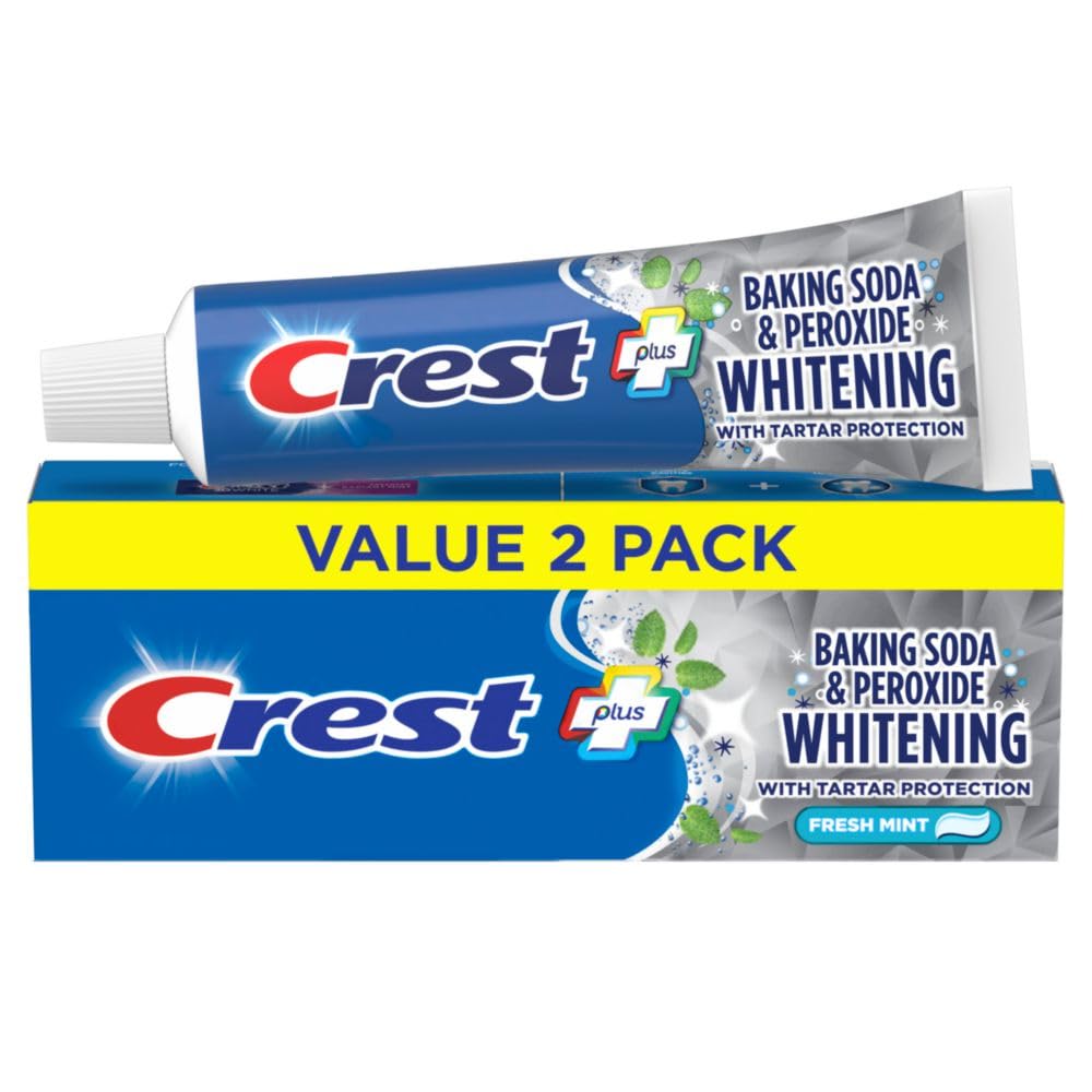 Photo 1 of Crest Cavity & Tartar Protection Toothpaste, Whitening Baking Soda & Peroxide, 5.7 oz, Pack of 2