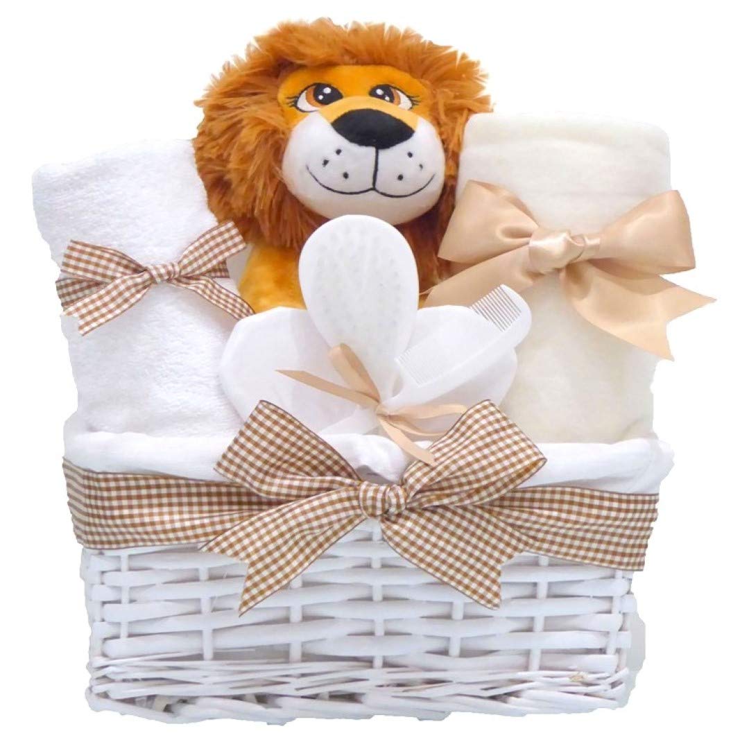 Jungle Lion Baby Hamper Unisex For Newborns Neutral Shower Basket