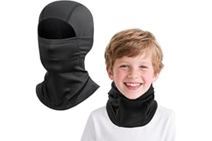 Kids Balaclava, Ski Mask for Boy Girls, Cold Weather Neck Warmer Windproof Thermal Fleece Face Mask for Skiing Cycling