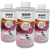 WBM Care Lavender Natural Foaming Soap Refills, Enriched with Almond Scent, Vitamin E & Amino Acid, Moisturizing & Nourishing, Hand Wash, 13.5 Oz/Each (Pack of 3)
