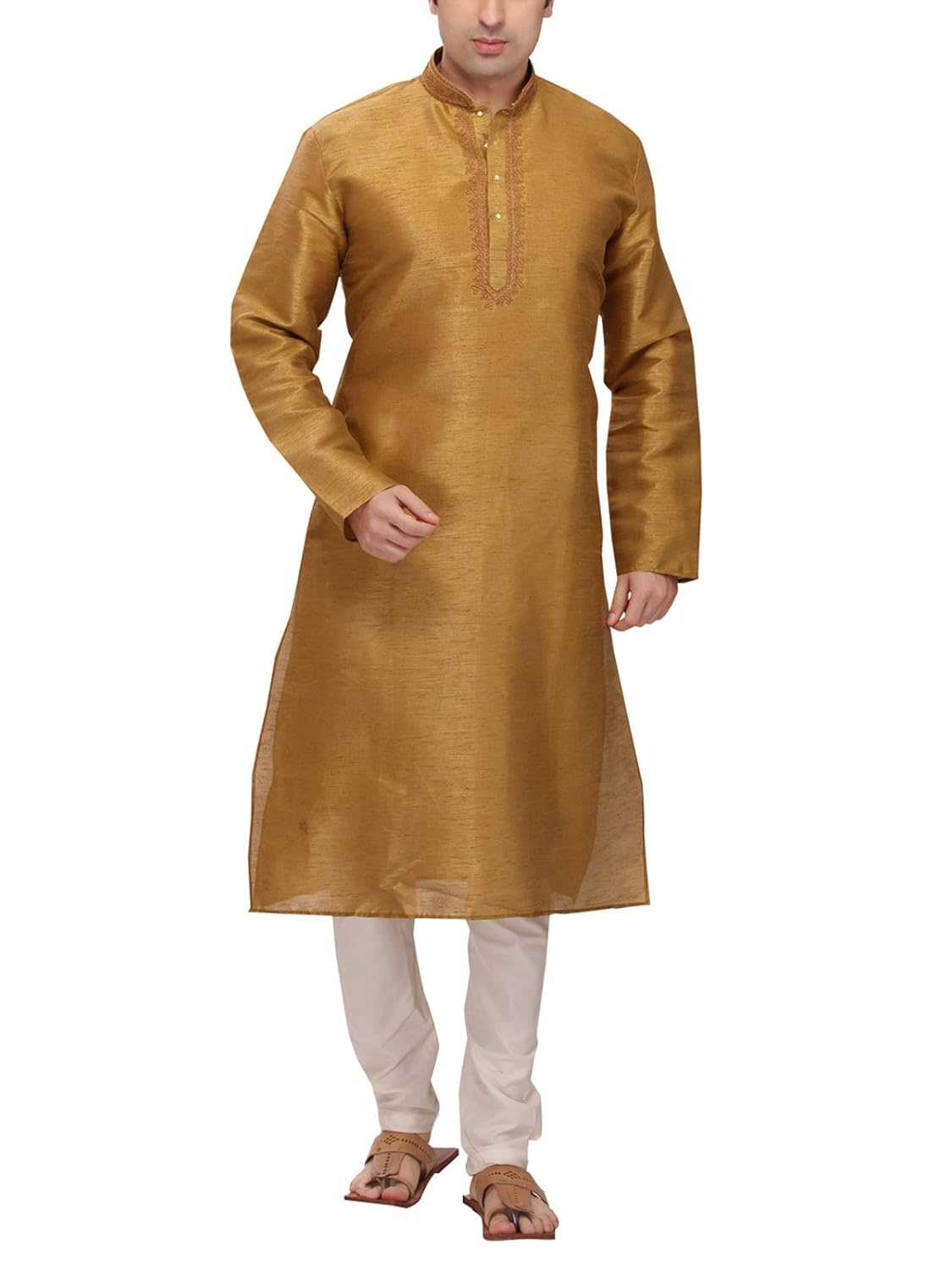 rg designers d4076darkgoldkurta self design kurta