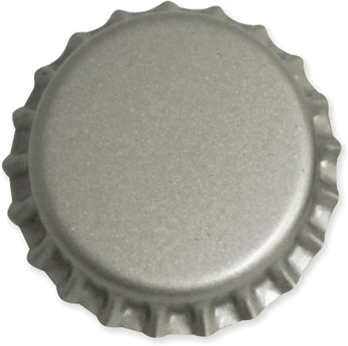 Bottle Cap Silver Standard Bottle Caps, 12 Per Package