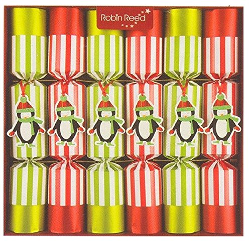 Robin Reed Racing Penguin Traditional English Holiday Crackers 6x13