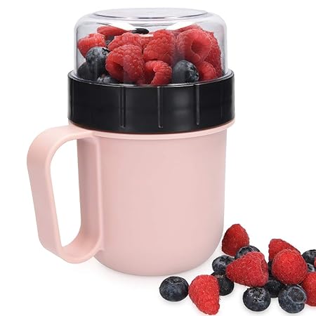 Navaris Taza para muesli to go - Vaso con 2 Partes para ...