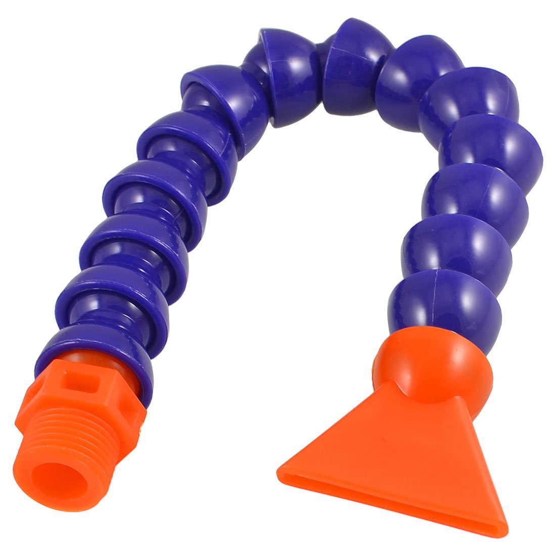 Sourcingmap 1/2PT Navy Blue Orange Thread Flexible Flat Nozzle Oil Coolant Hose