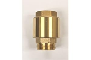 H HALLMARK INDUSTRIES INC Check valve, brass, 1.25" NPT male in/ 1.25 FNPT out, Hallmark Industries (1.25NPT)