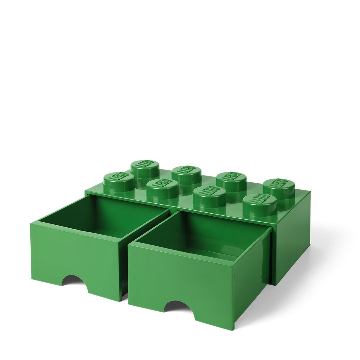 LEGO Brick Drawer, 8 Knobs, 2 Drawers, Stackable Storage Box, Dark Green: Room Copenhagen: Toys & Games
