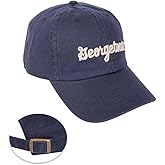 Desert Cactus Georgetown University Baseball Hat Hoyas GU Brimmed Embroidered Hats Cap Adjustable Cloth Strap Adult (Style 3) Blue